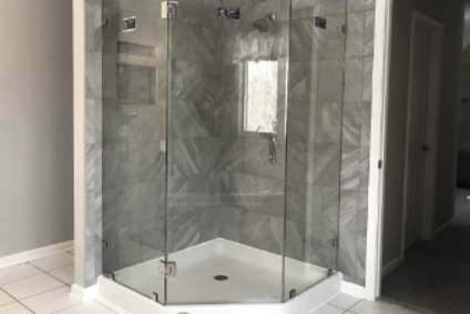 custom glass enclosed shower
